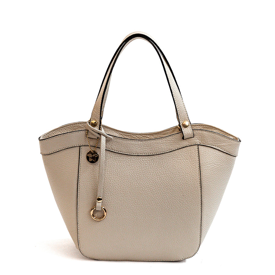 FLEX - Beige Dollar Leather Tote