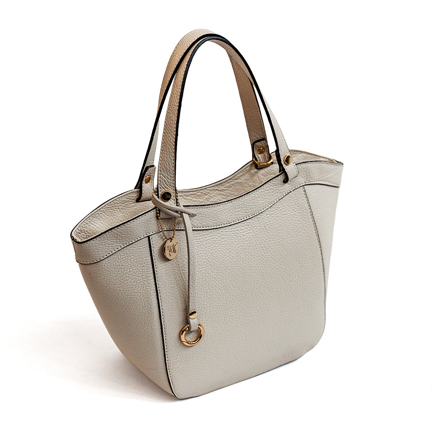 FLEX - Beige Dollar Leather Tote