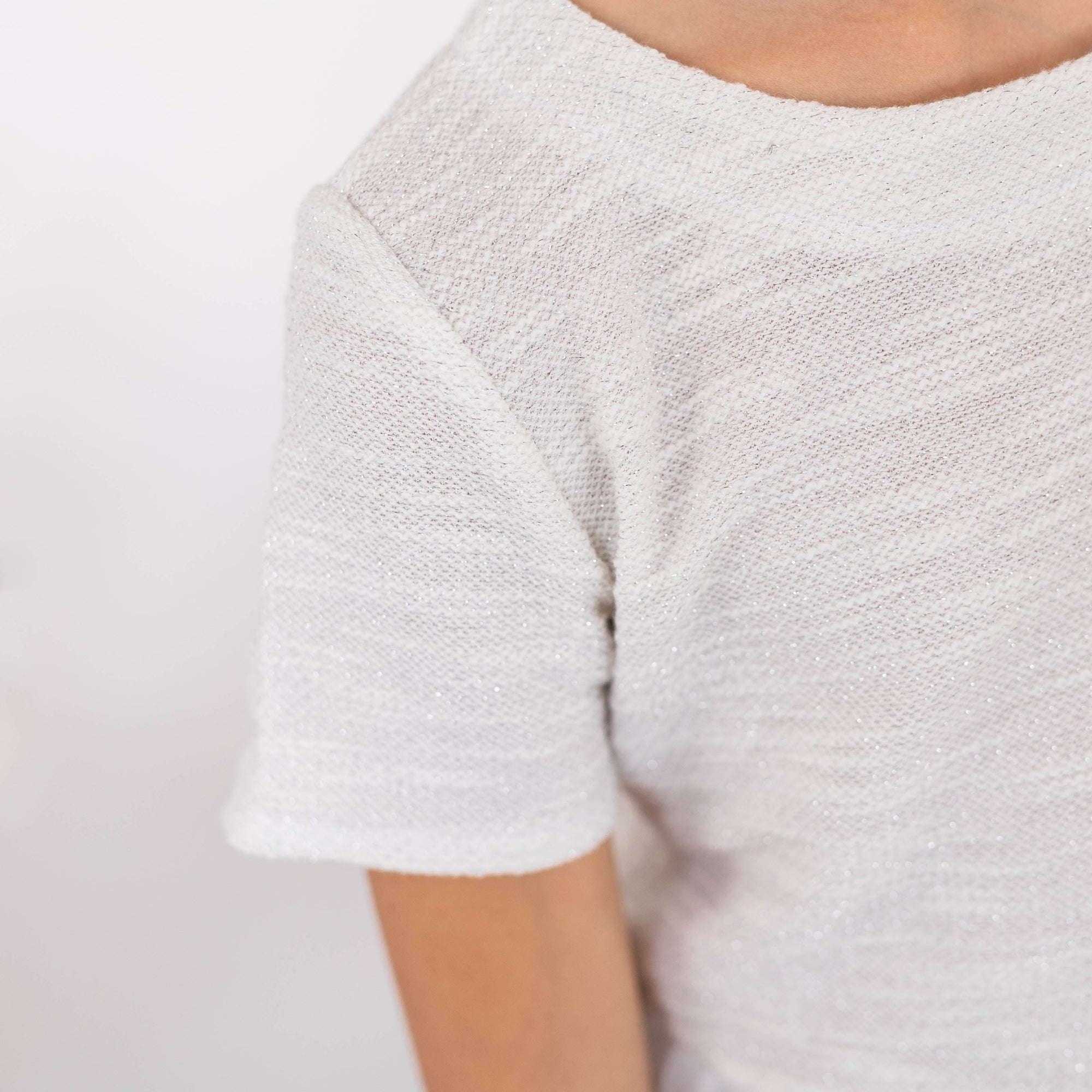 abito in felpina lurex con gonna tulle