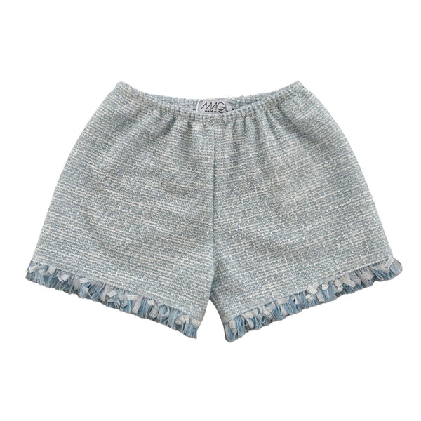 shorts in felpina azzurra