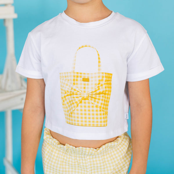 t-shirt boxy fit stampa borsa