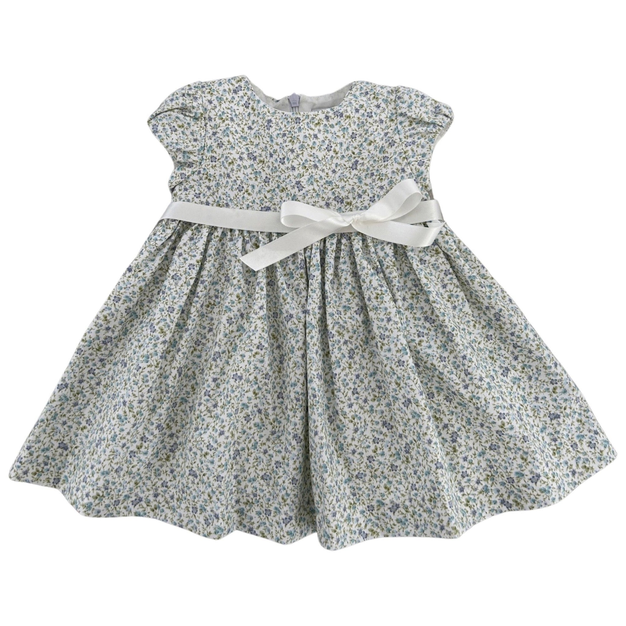 VESTIDO DE FLORES CON MANGAS ABULLONADAS