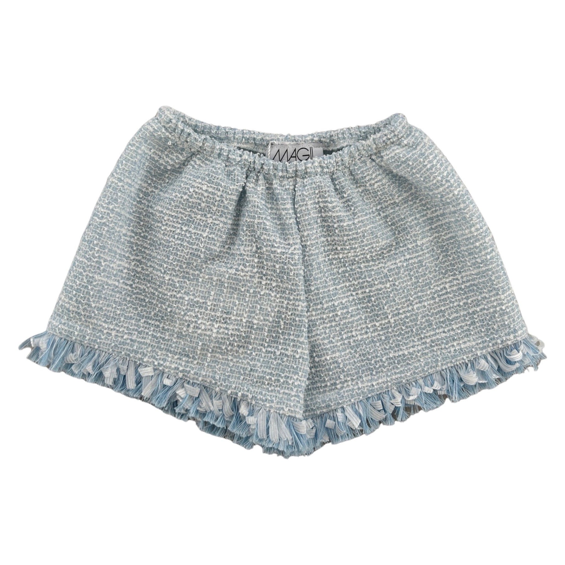 CHANEL FRINGED FLEECE SHORTS