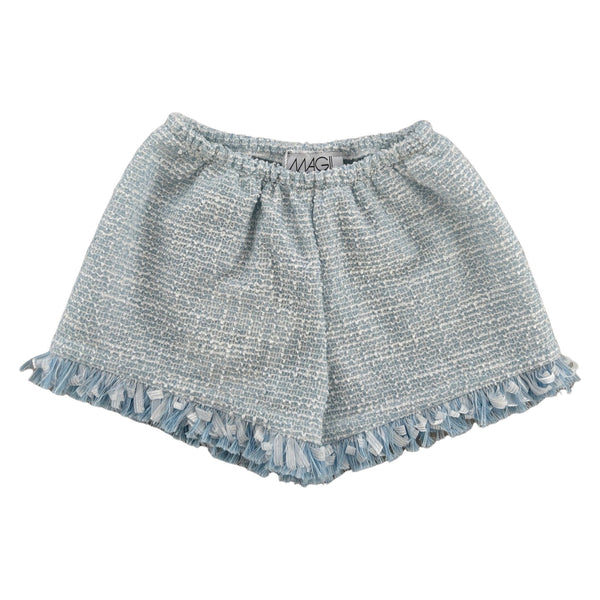 CHANEL FRINGED FLEECE SHORTS