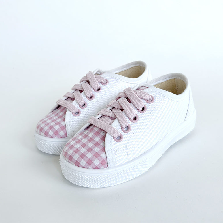 sneakers con punta microvichy