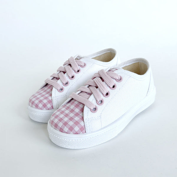 sneakers con punta microvichy