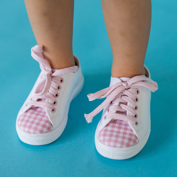 sneakers con punta microvichy