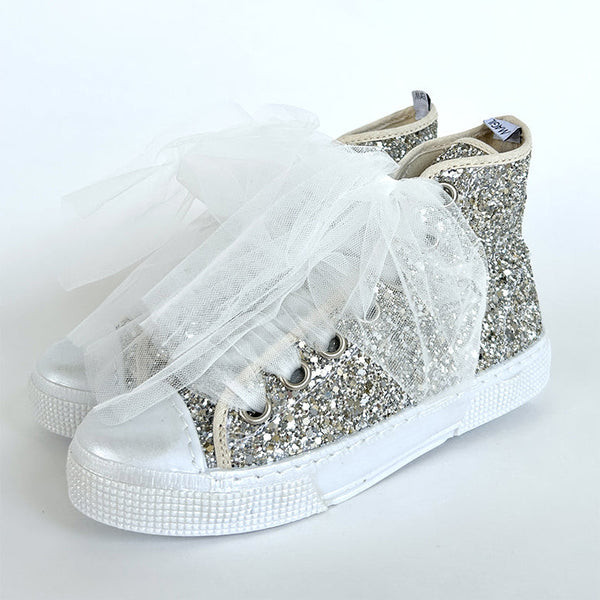 GLITTER HIGH TOP SNEAKERS