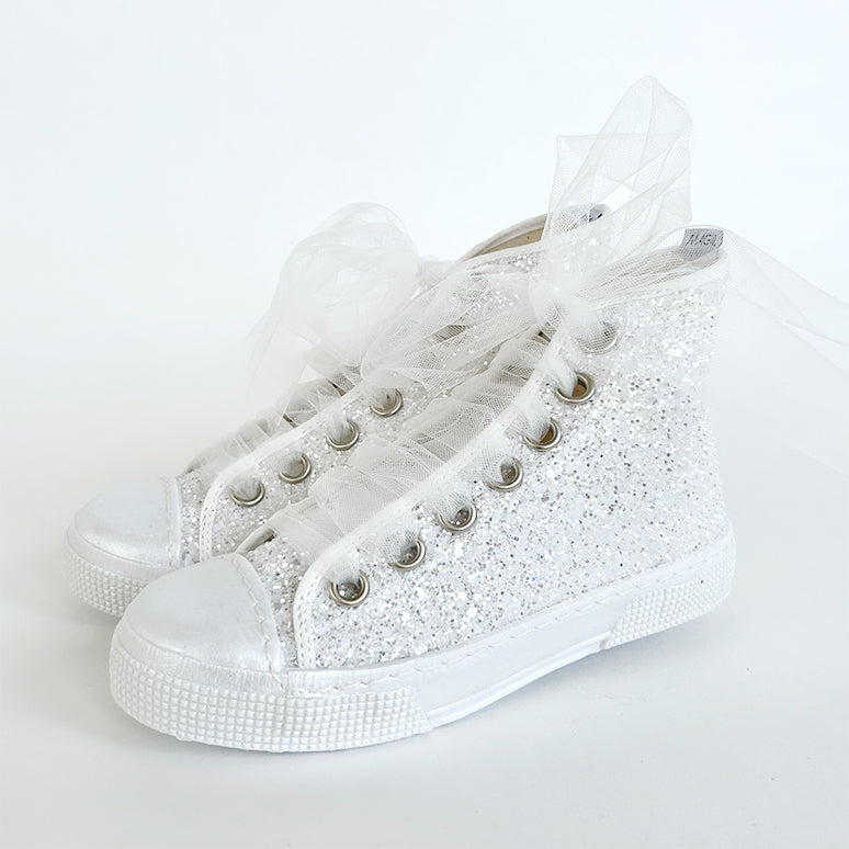 GLITTER HIGH TOP SNEAKERS