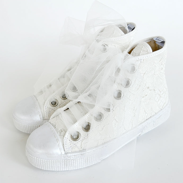 sneakers alta in pizzo