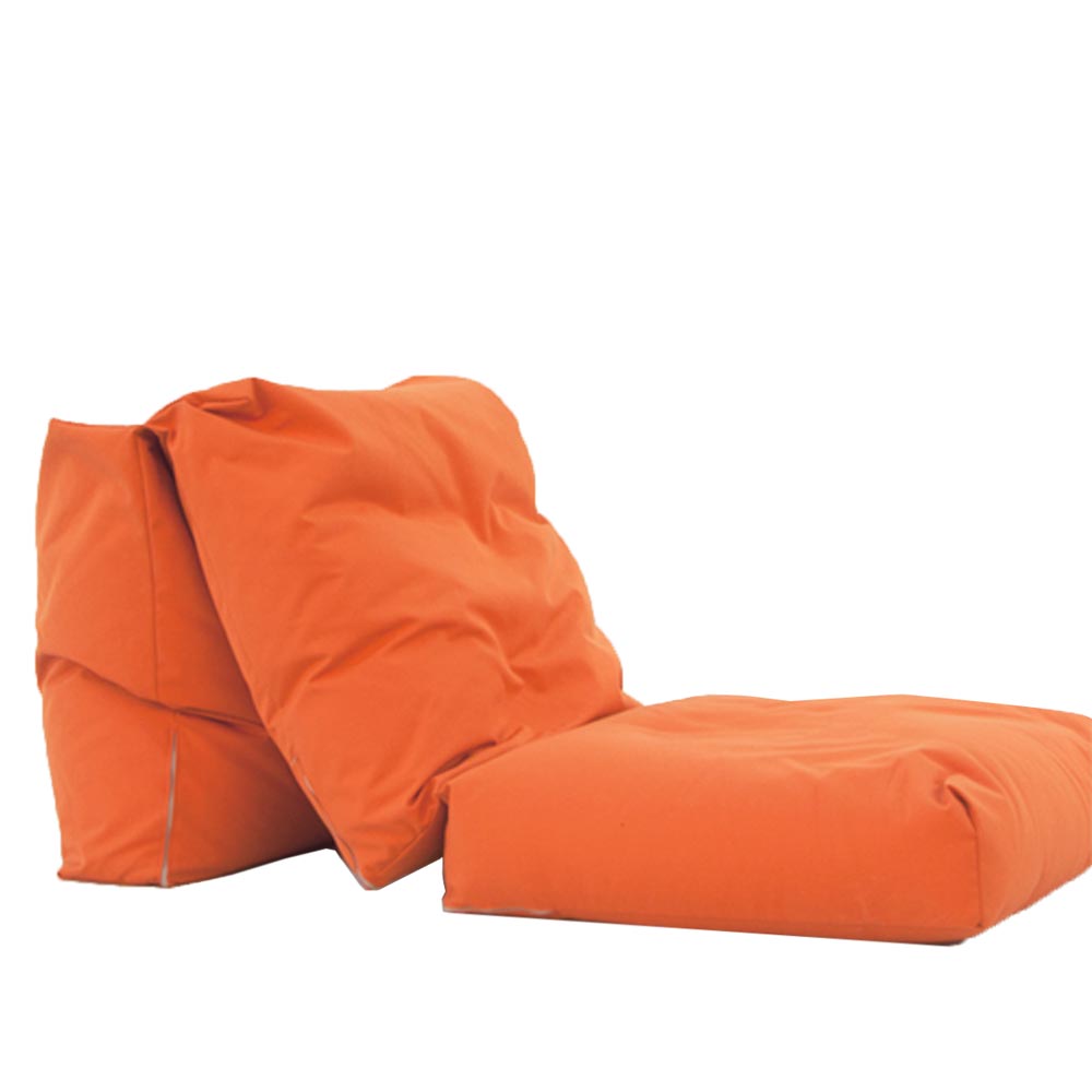Pouf Letto Morbido PRENDISOLE Trasformabile e Sfoderabile per esterno Arancione 180x60x45 Arketicom (2022330105925)