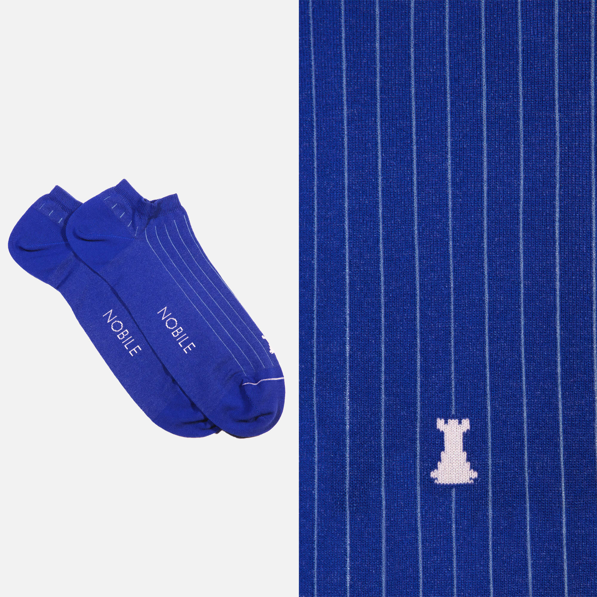Ankle micro-ribbed socks in pure Makò cotton