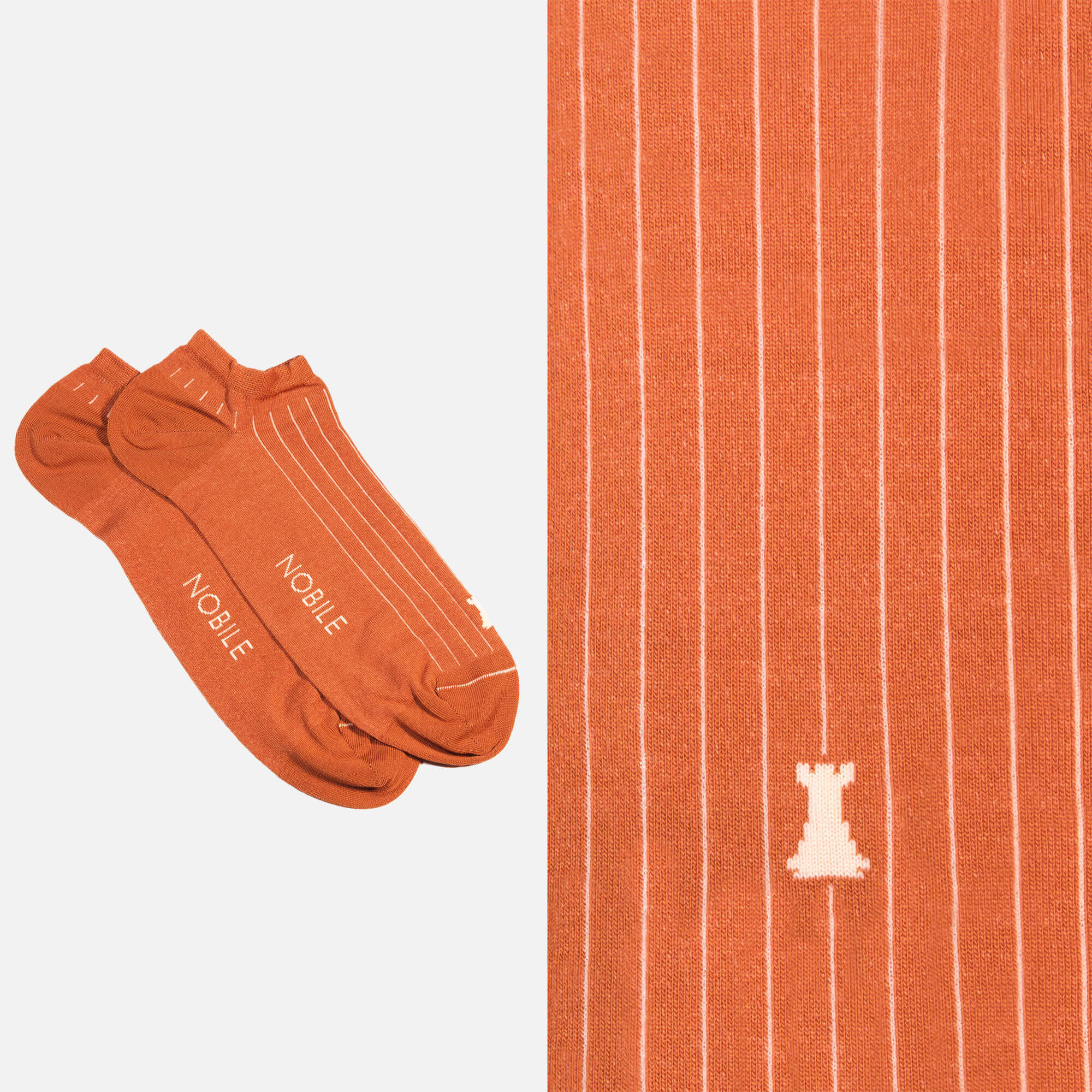 Ankle micro-ribbed socks in pure Makò cotton