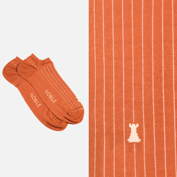 Ankle micro-ribbed socks in pure Makò cotton