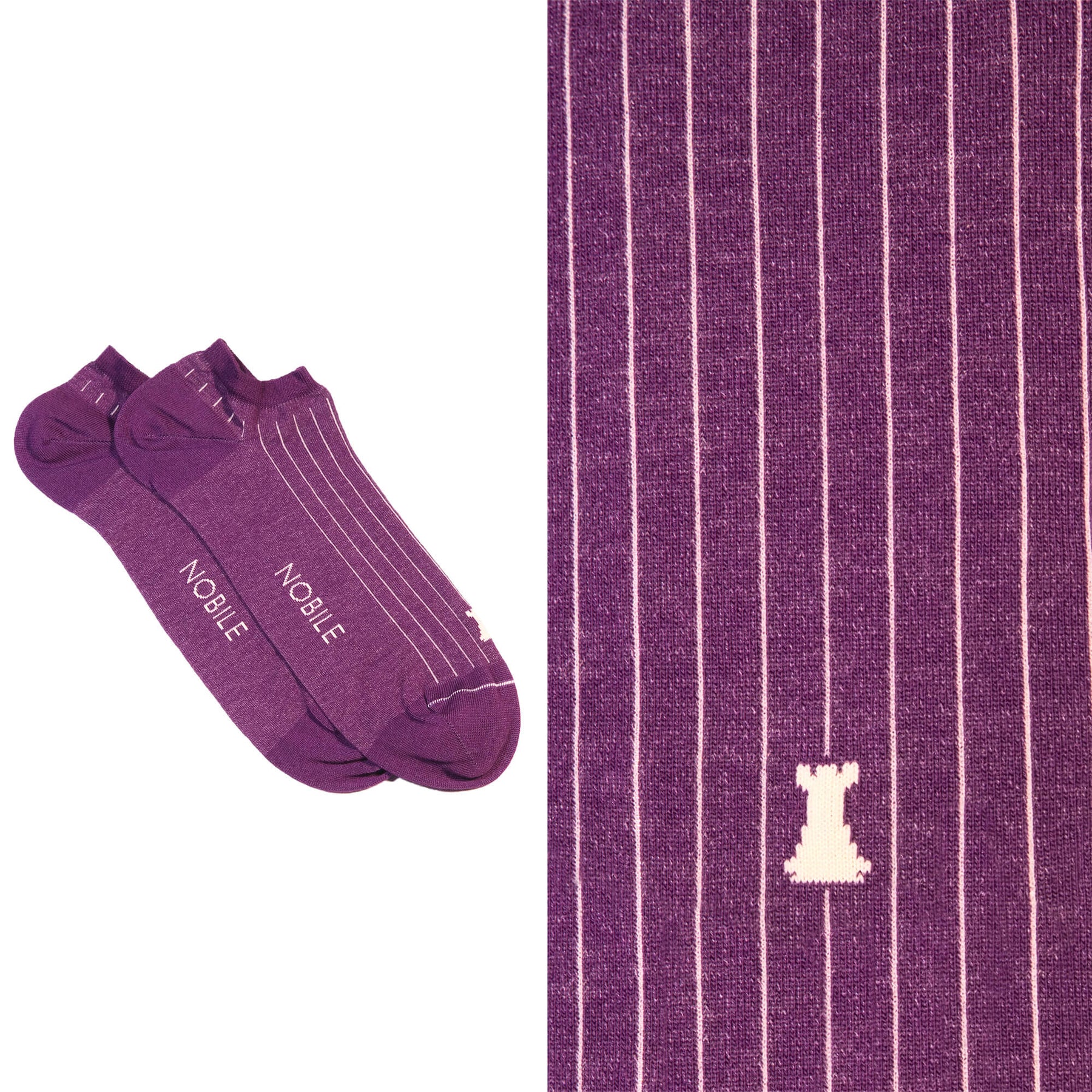 Box of 6 pairs of ankle socks with micro ribbing - Noble Week