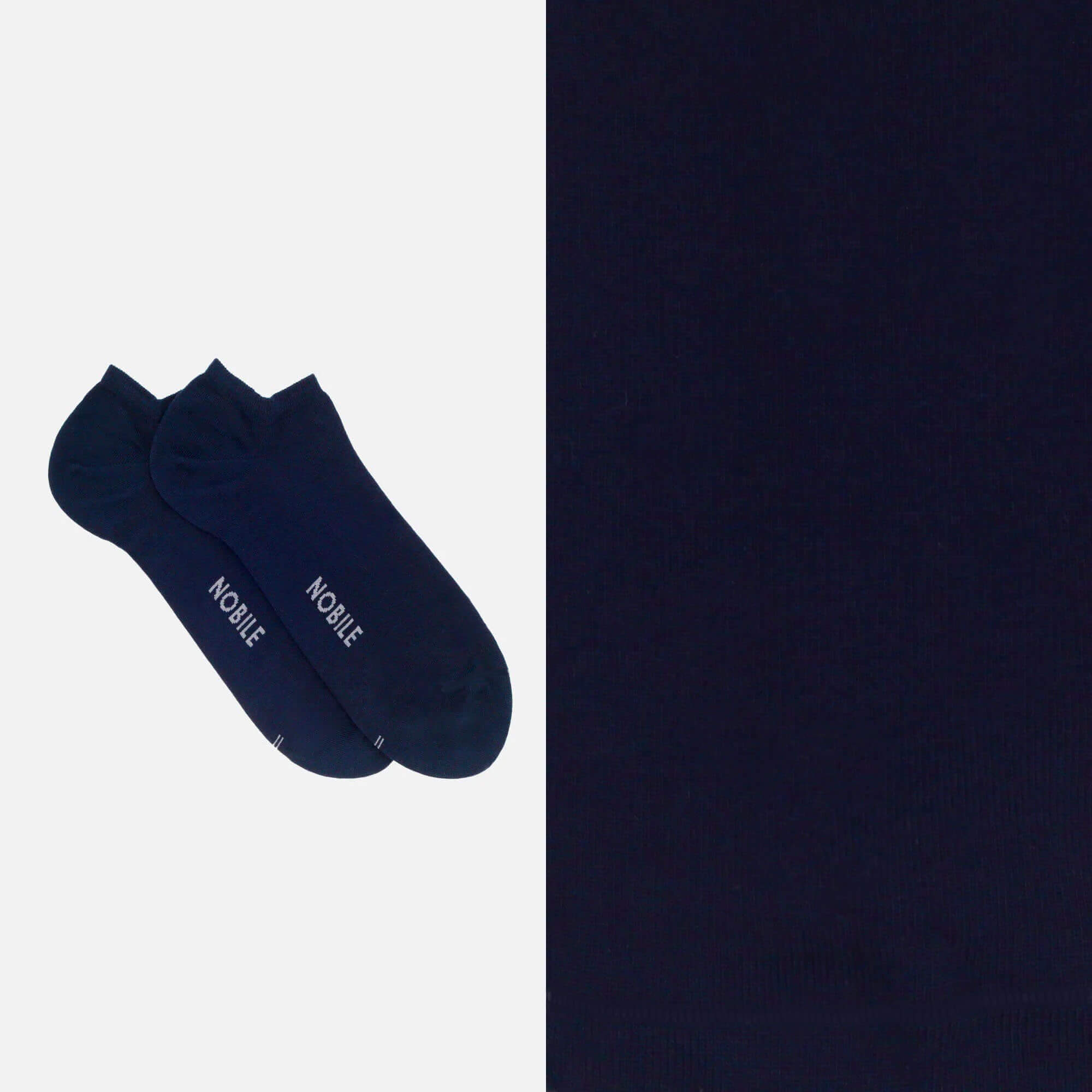 Chaussettes de cheville en pur coton Makò - Couleur unie essentielle