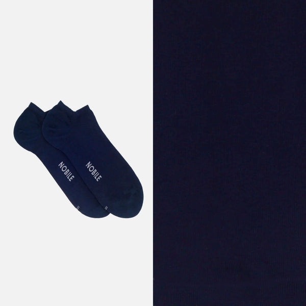 Chaussettes de cheville en pur coton Makò - Couleur unie essentielle