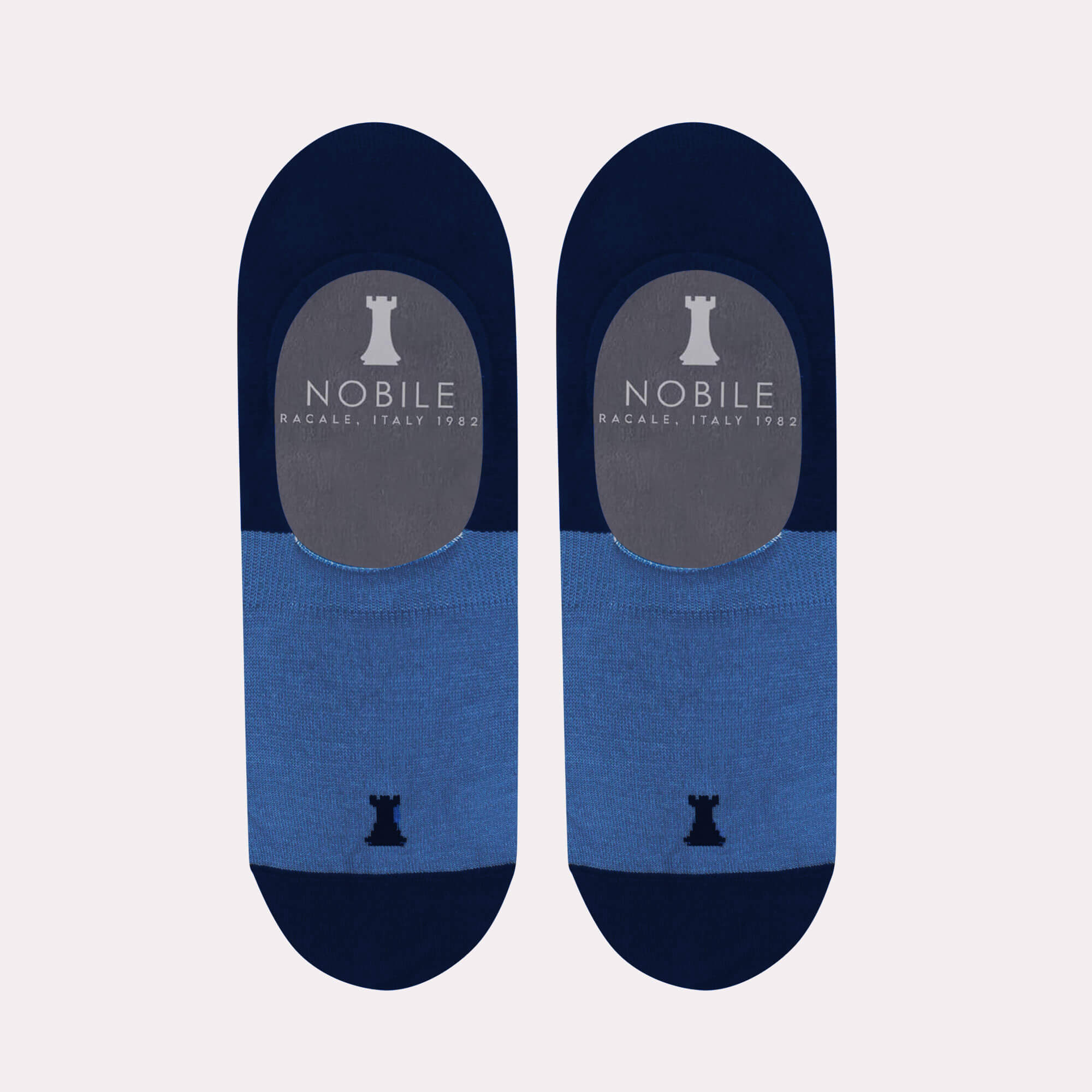 Bicolor invisible socks in pure Filoscozia®