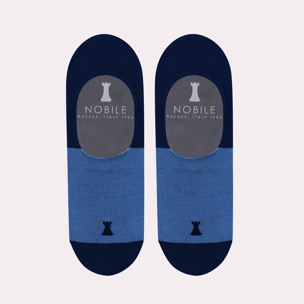 Bicolor invisible socks in pure Filoscozia®