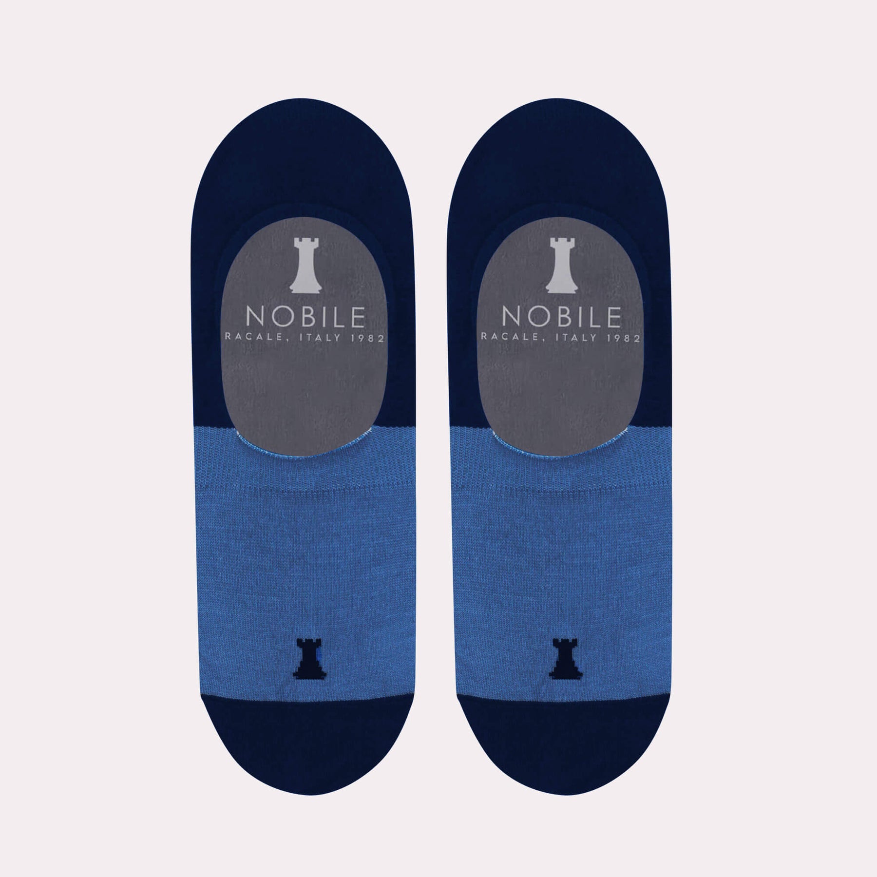 Bicolor invisible socks in pure Filoscozia®