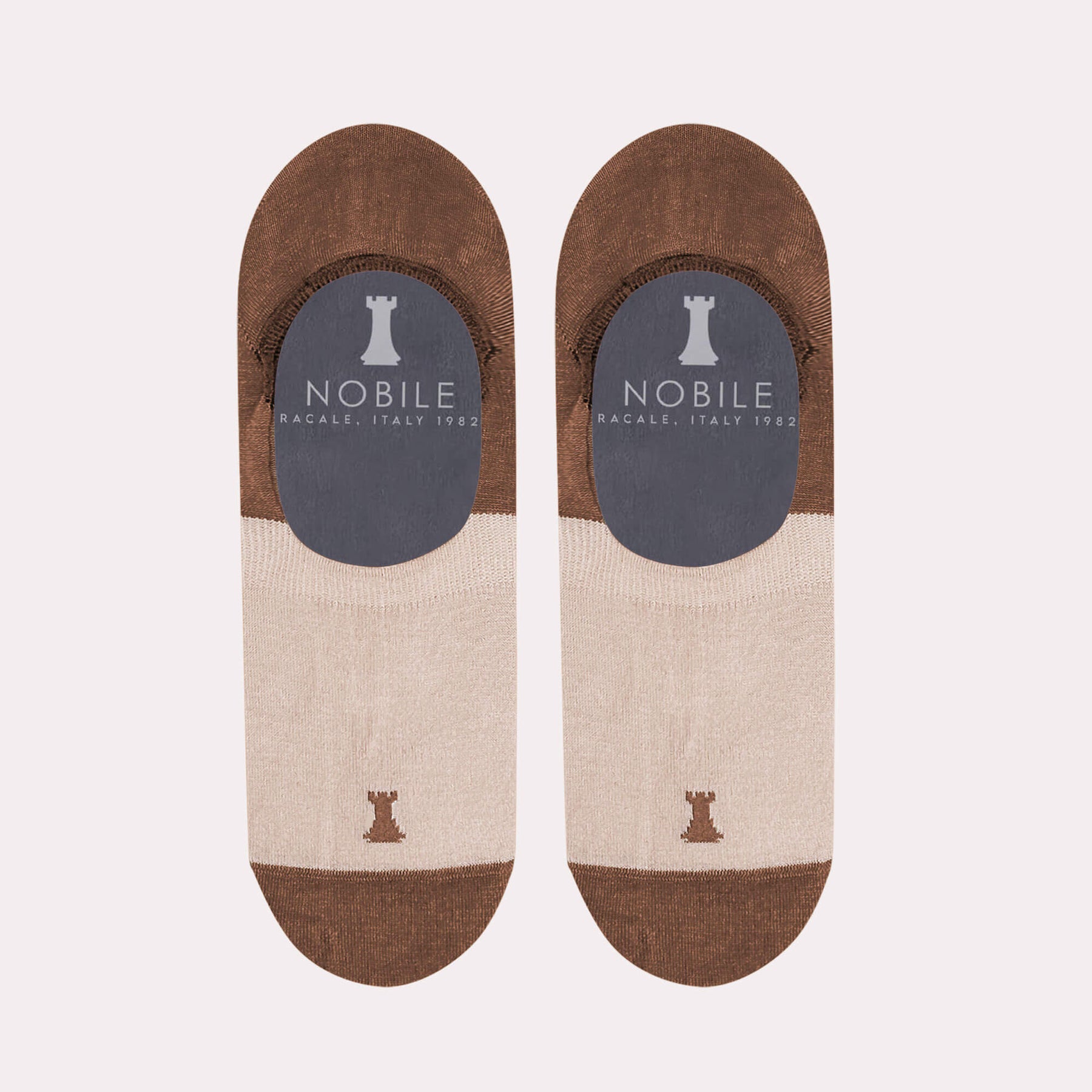 Bicolor invisible socks in pure Filoscozia®