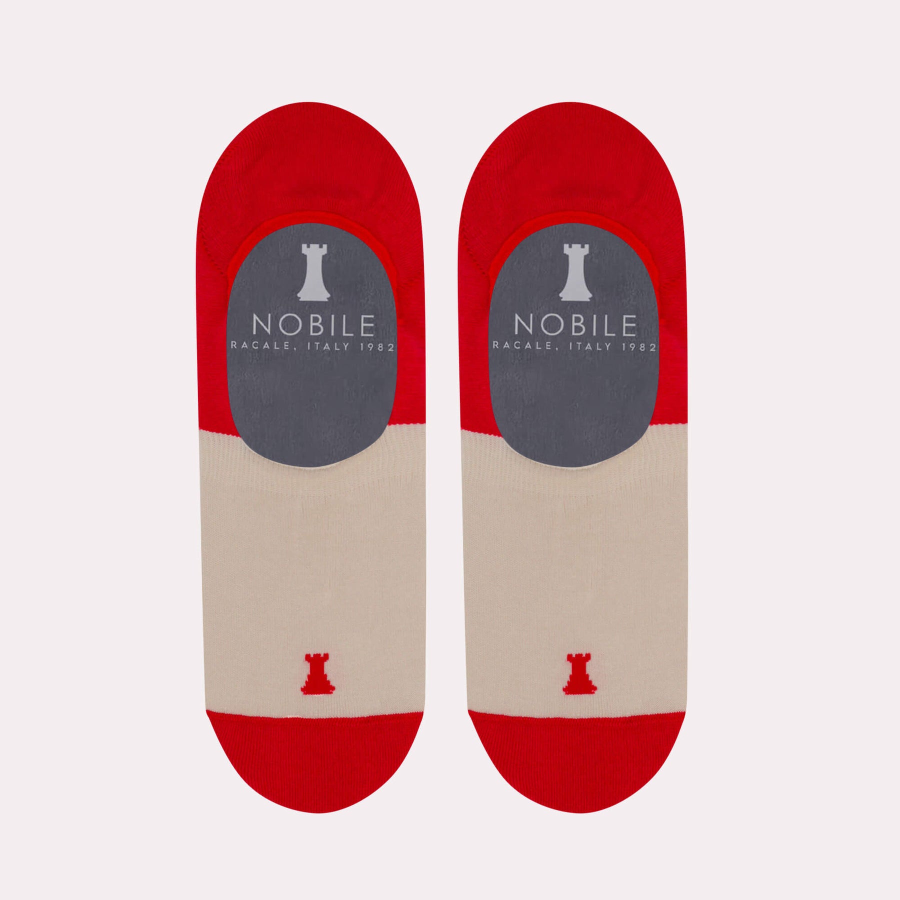 Bicolor invisible socks in pure Filoscozia®