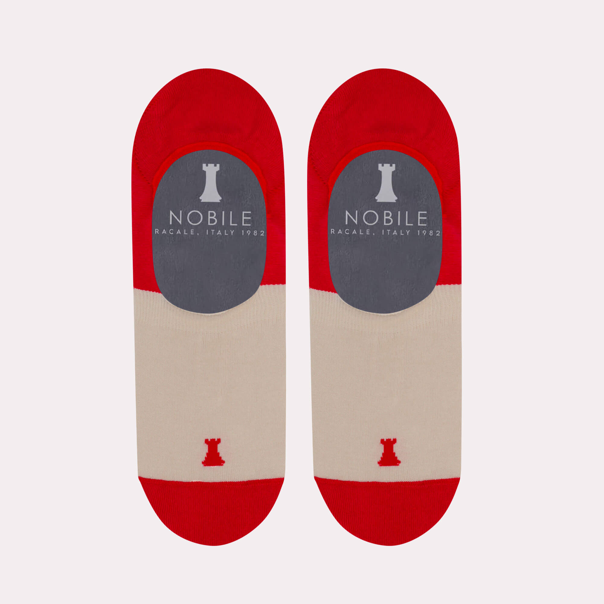 Bicolor invisible socks in pure Filoscozia®