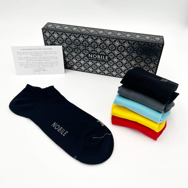 Chaussettes de cheville 6 paires - Mélange de couleurs unies