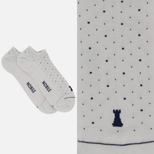 Ankle socks in pure Makò cotton - Dots