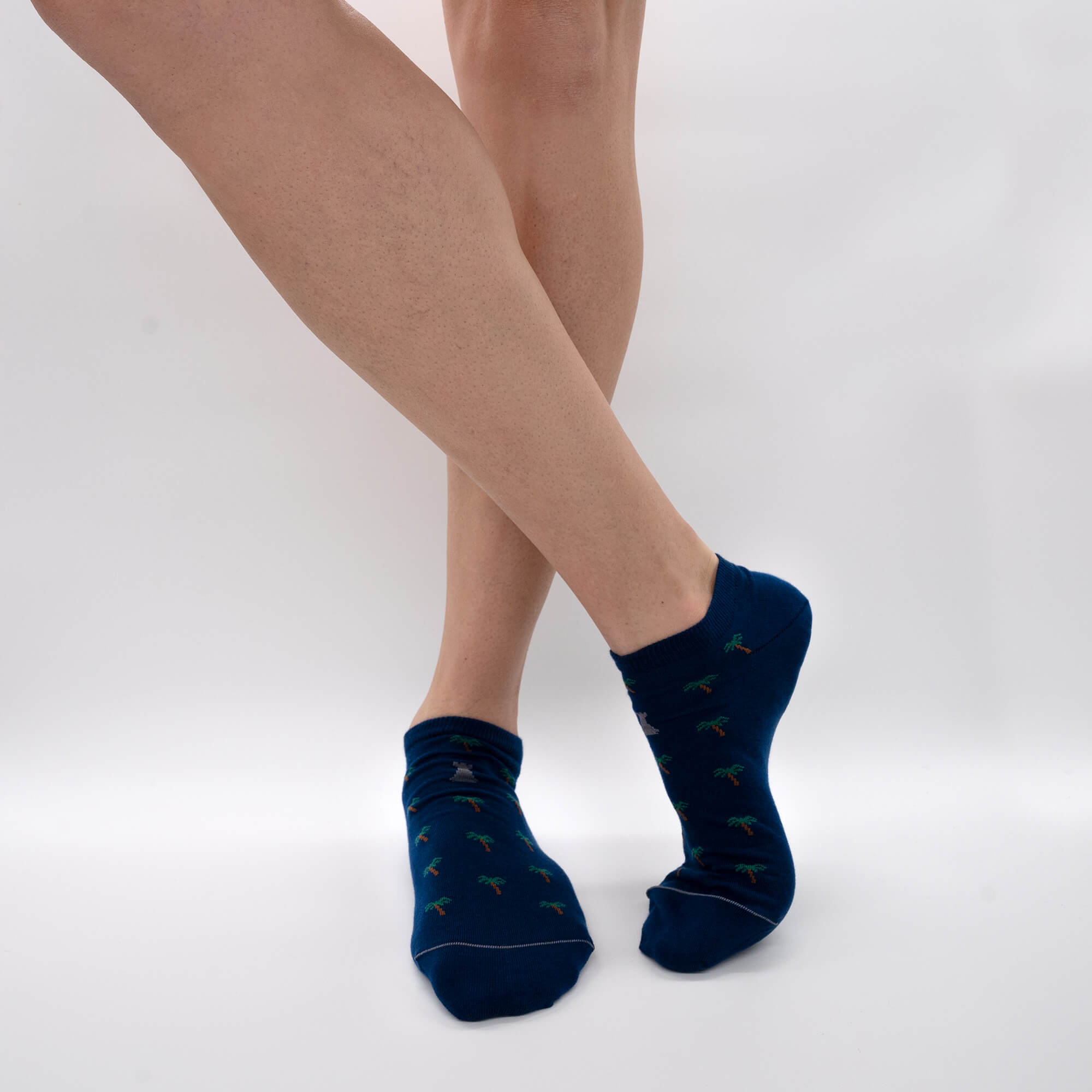 Ankle socks in pure Makò cotton - With design