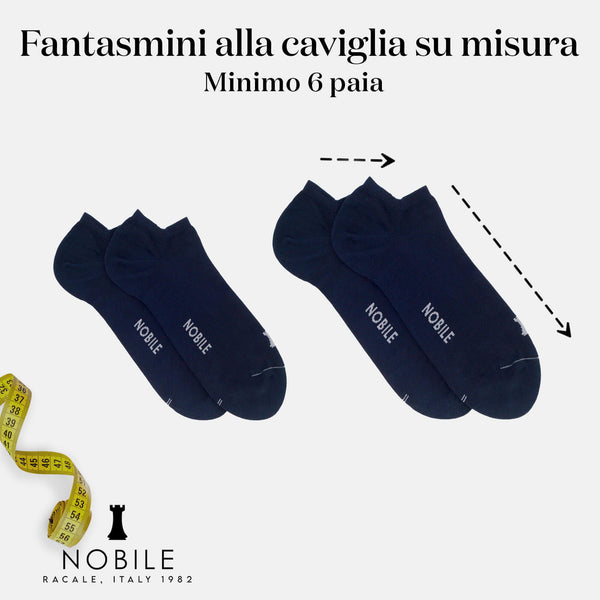 Tamaño personalizado - Calcetines tobilleros de algodón Makò (a partir de 6 pares)