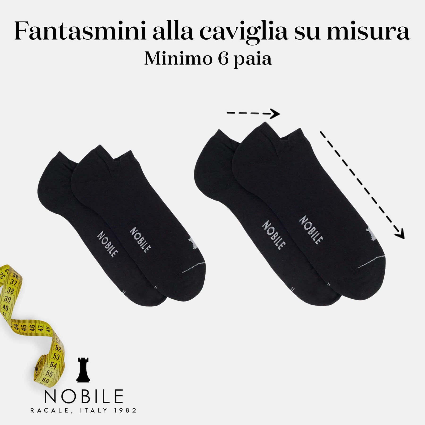 Custom size - Ankle socks in Makò cotton (from 6 pairs onwards)