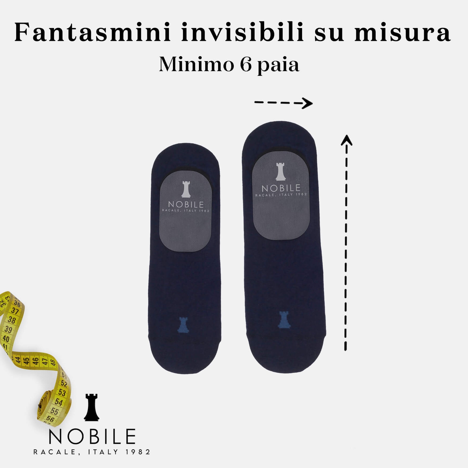 Taille personnalisée - Chaussettes invisibles en Filoscozia® (à partir de 6 paires)