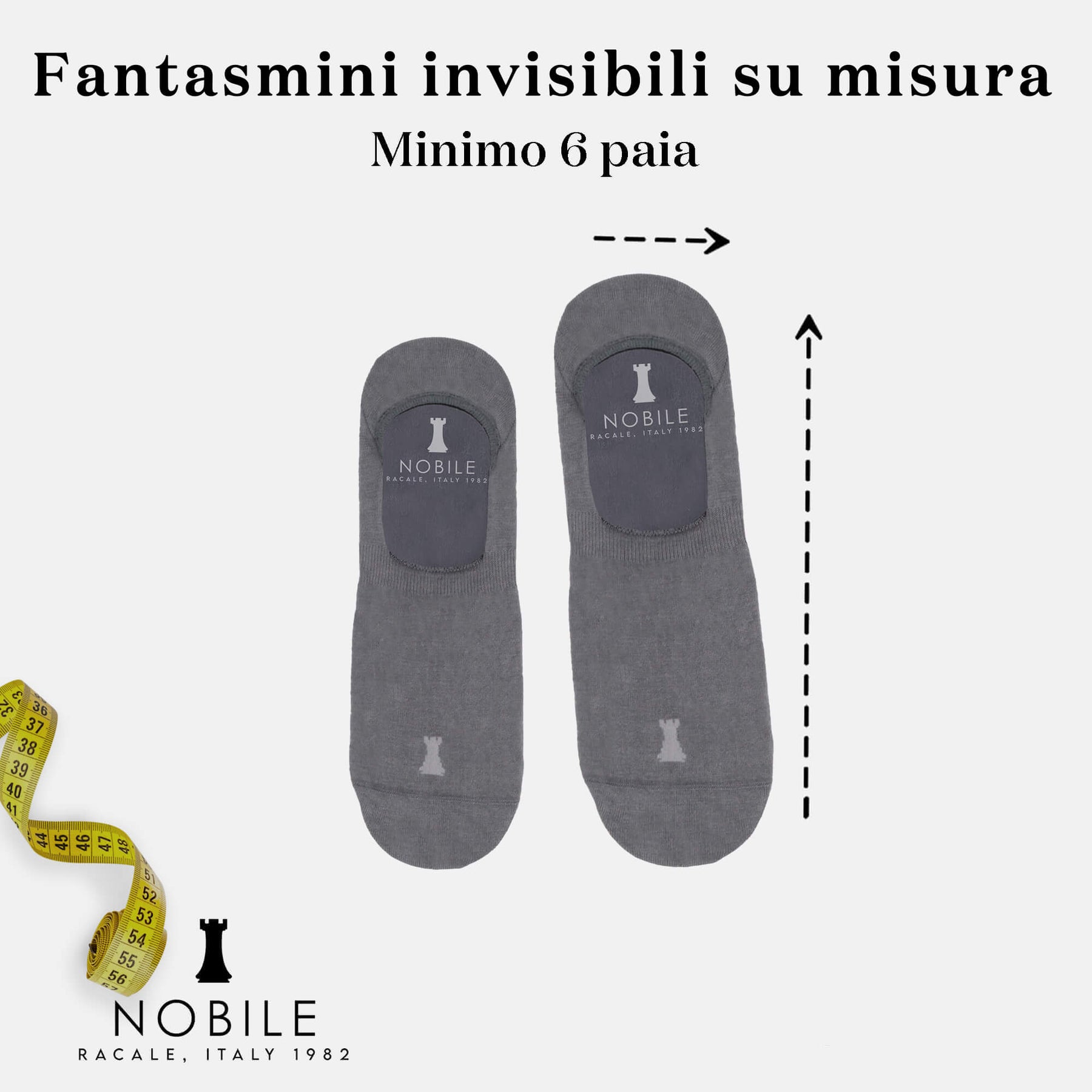 Custom size - Invisible socks in Filoscozia® (from 6 pairs onwards)