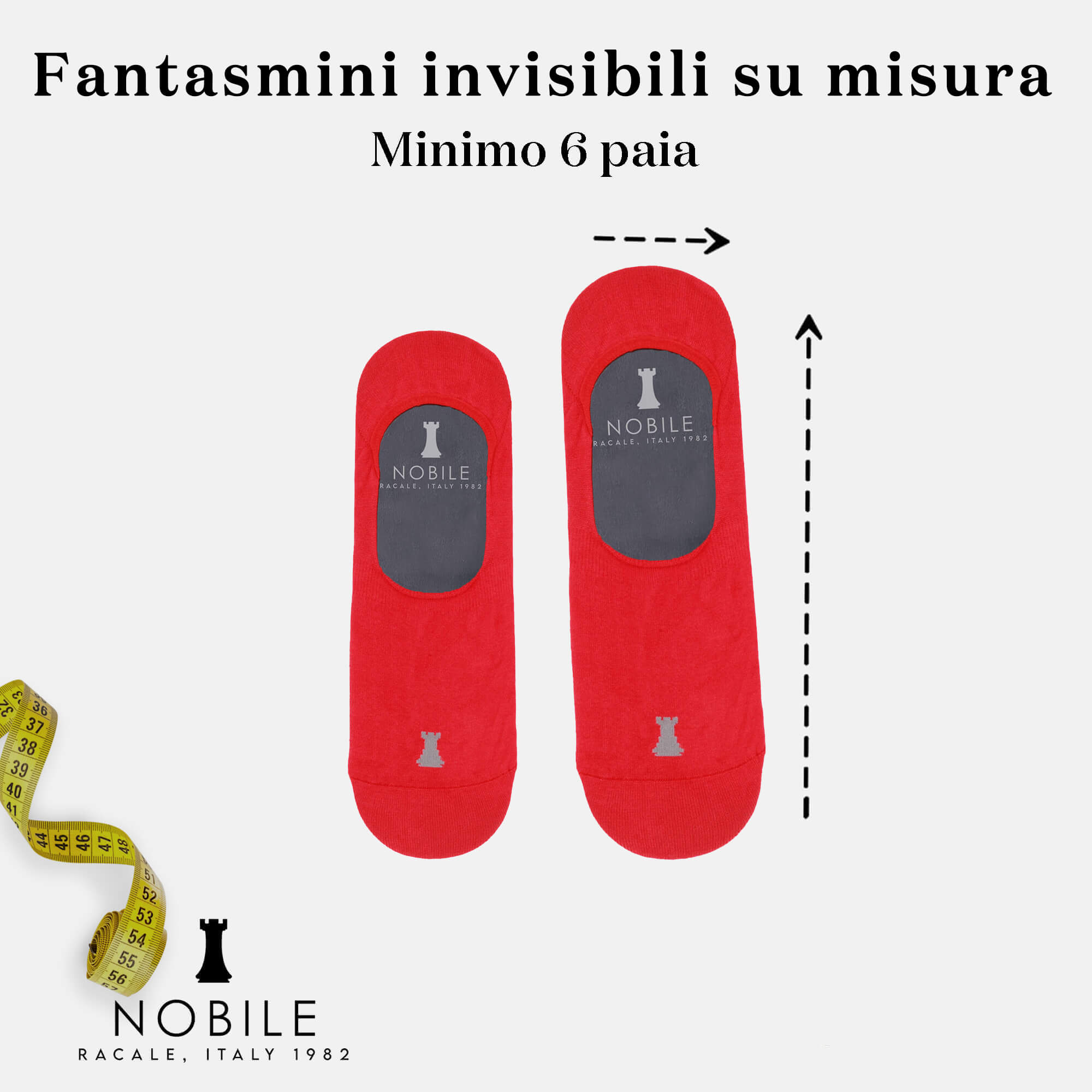 Taille personnalisée - Chaussettes invisibles en Filoscozia® (à partir de 6 paires)