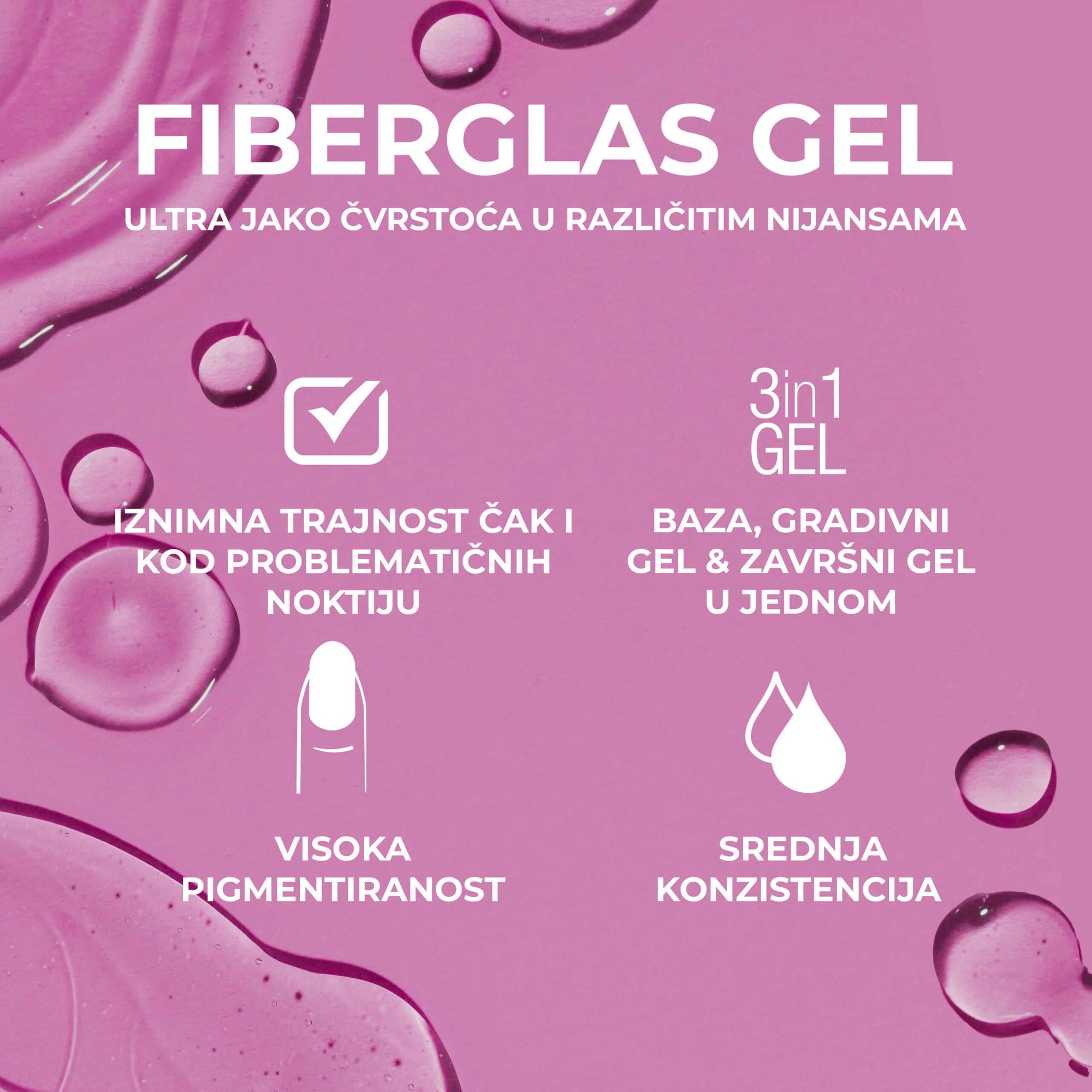 Fiberglass Gel Milky Rose