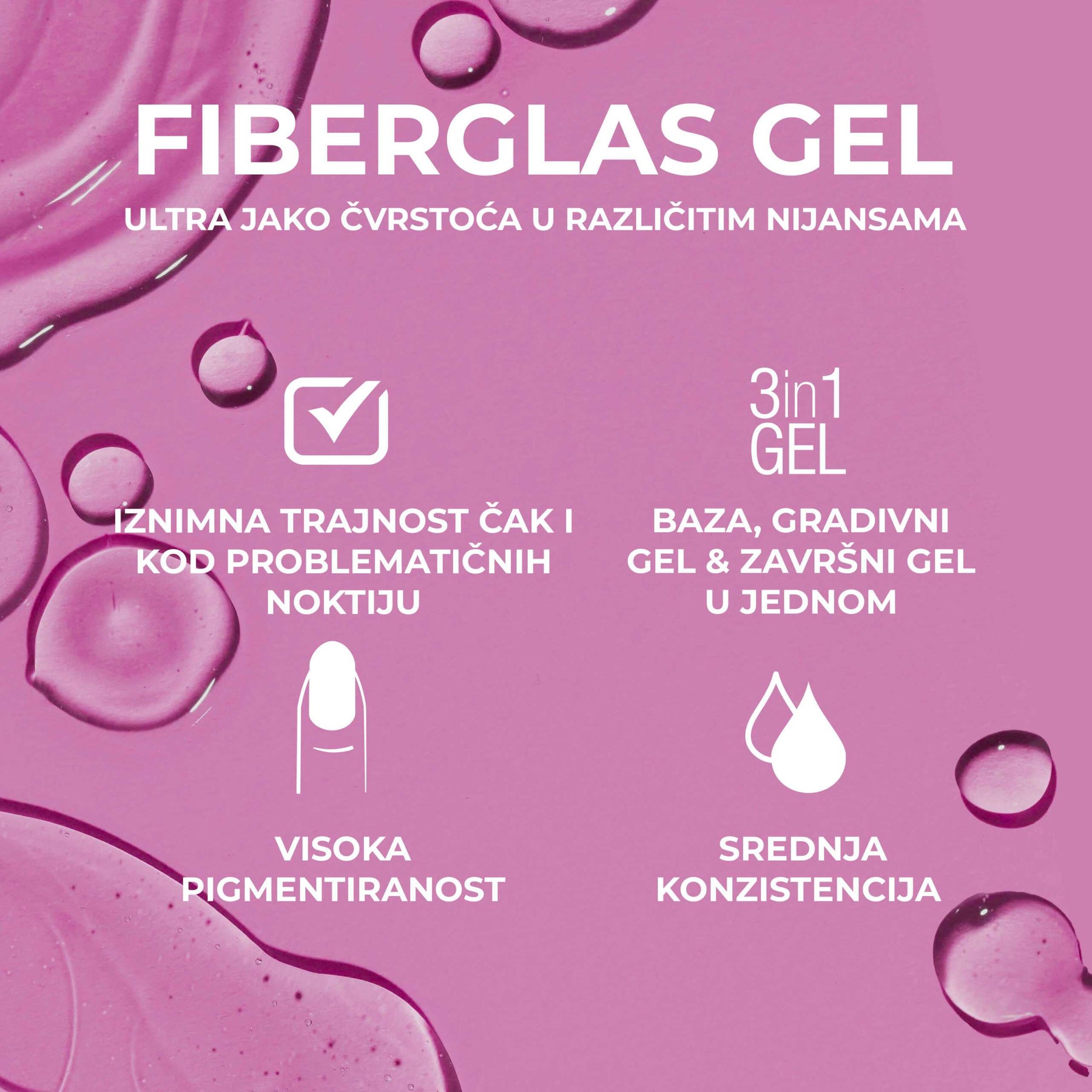 Fiberglass Gel Milky Rose