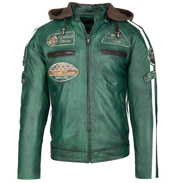 Fifty Eight Heren motorjas groen