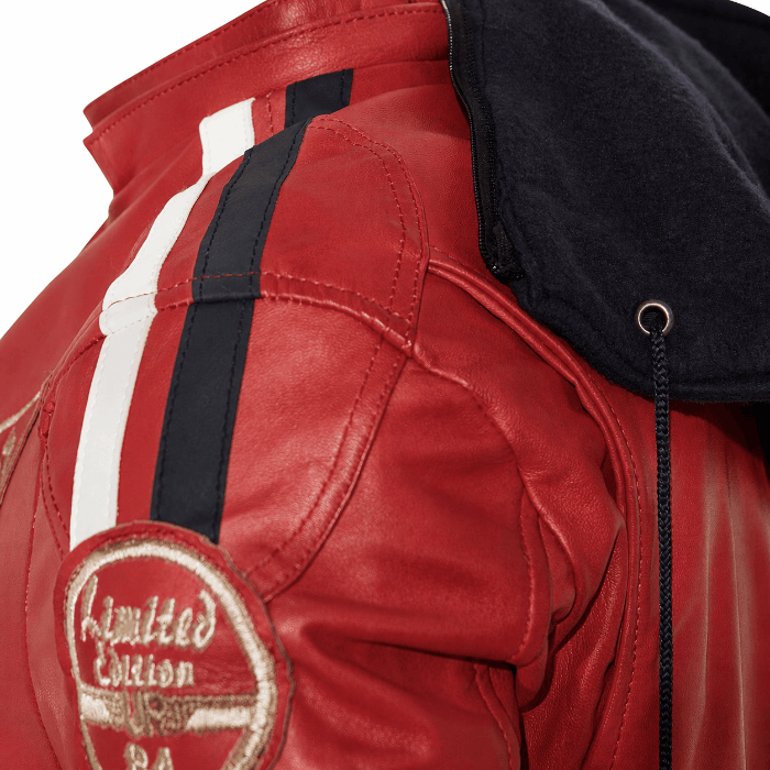 Fifty Eight Leren Heren Motorjas Rood