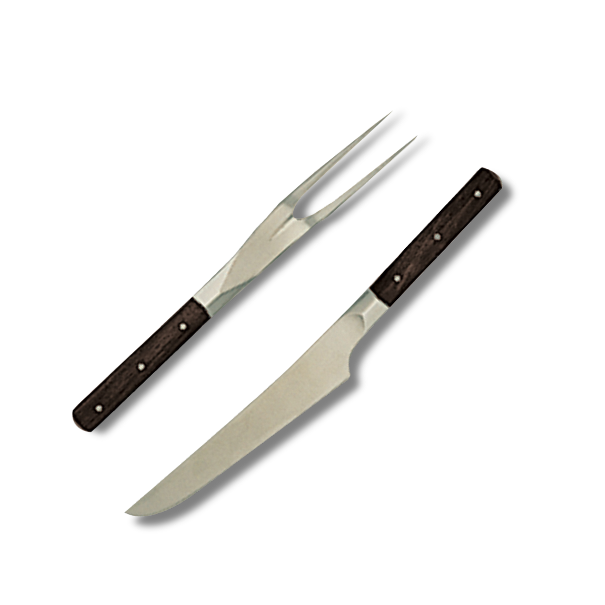 FINLANDIA • Set of roasting knife and fork, design Wirkkala - SERAFINO ZANI