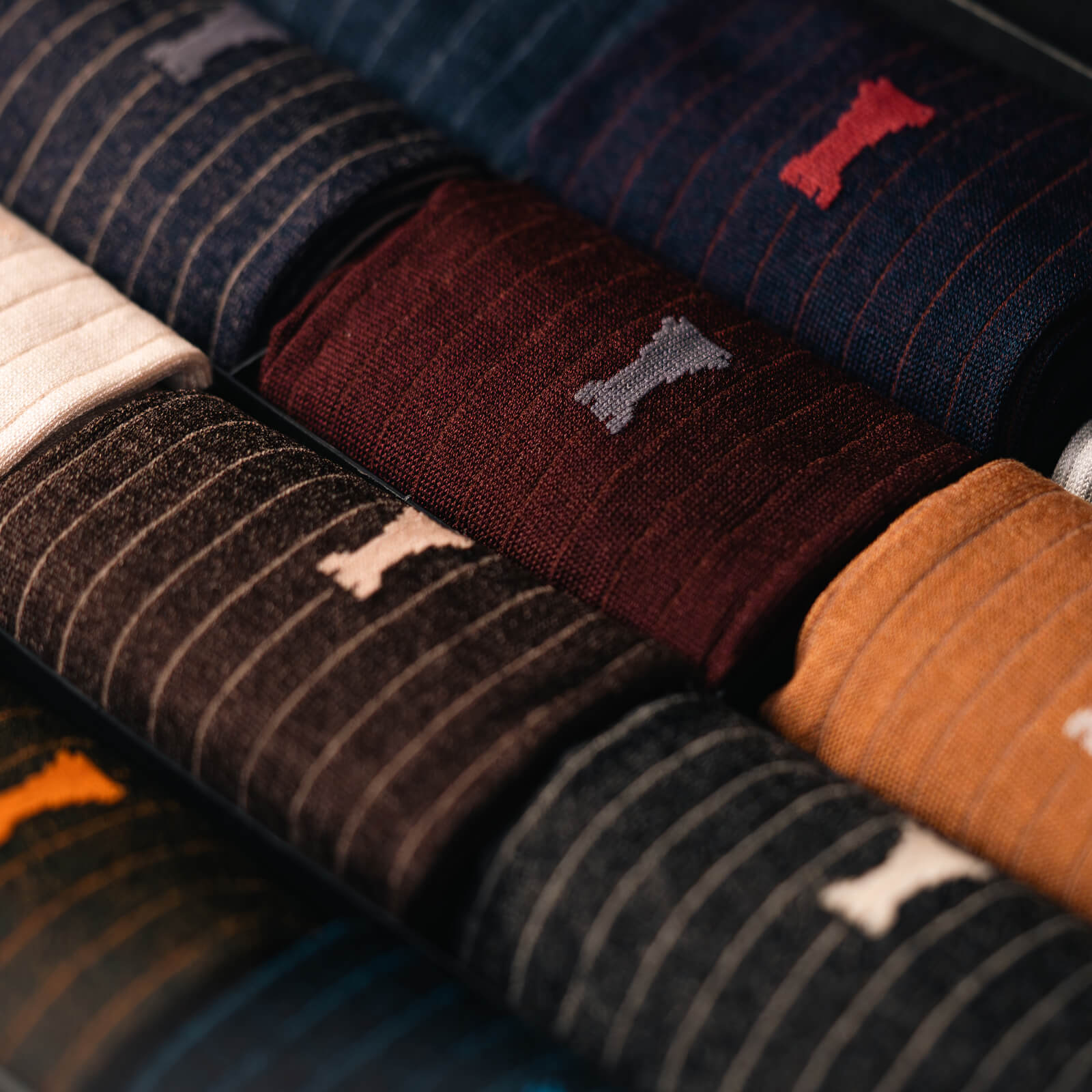 Box of 12 pairs of long socks - Noble Micro-rib