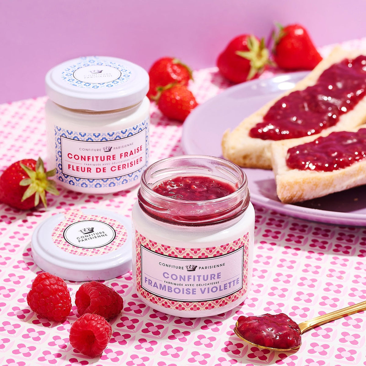 Coffret 2 recettes : Framboise Violette + Fraise Fleur de Cerisier