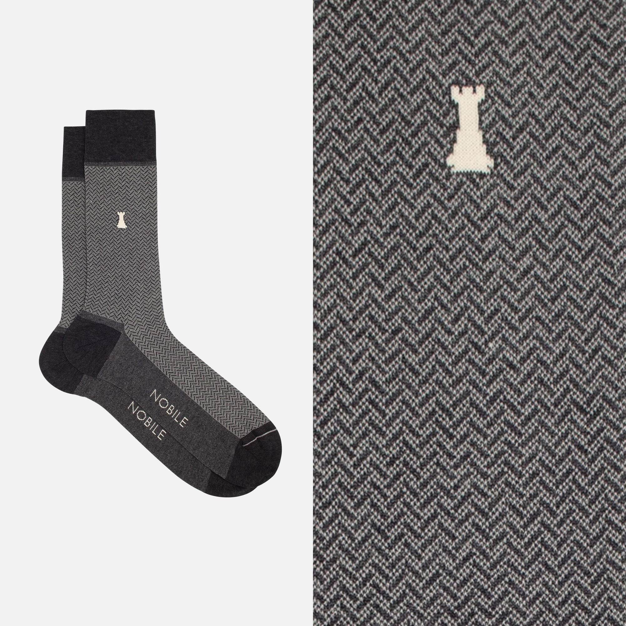 Freud - Short sock with houndstooth design