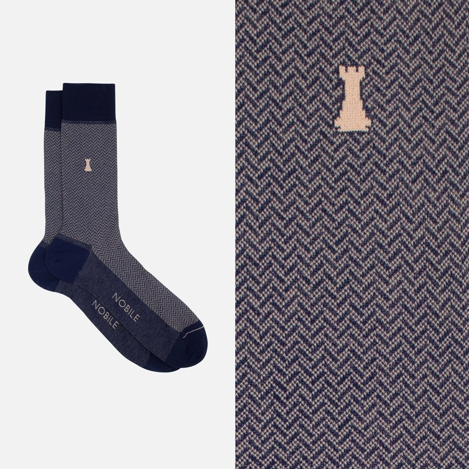 Freud - Short sock with houndstooth design