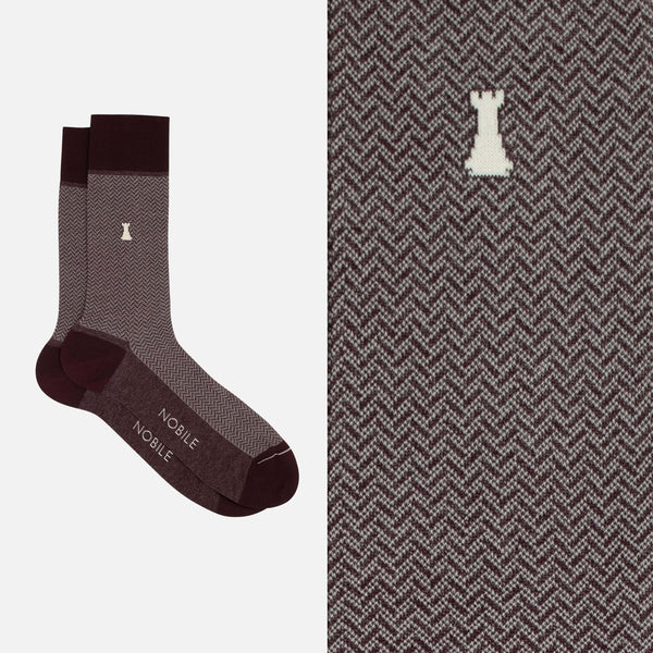Freud - Short sock with houndstooth design