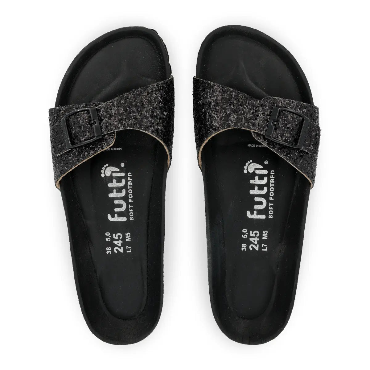 Mara Black Glitter