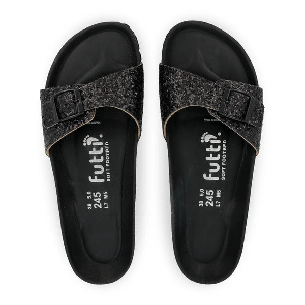 Mara Black Glitter