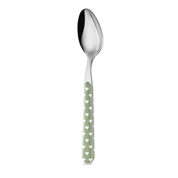 6 Table Spoon - Heart Shaped Sage Green BD14060PSG