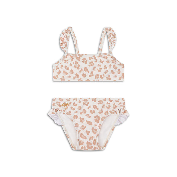 Leopard | Beige Girls UV Bikini