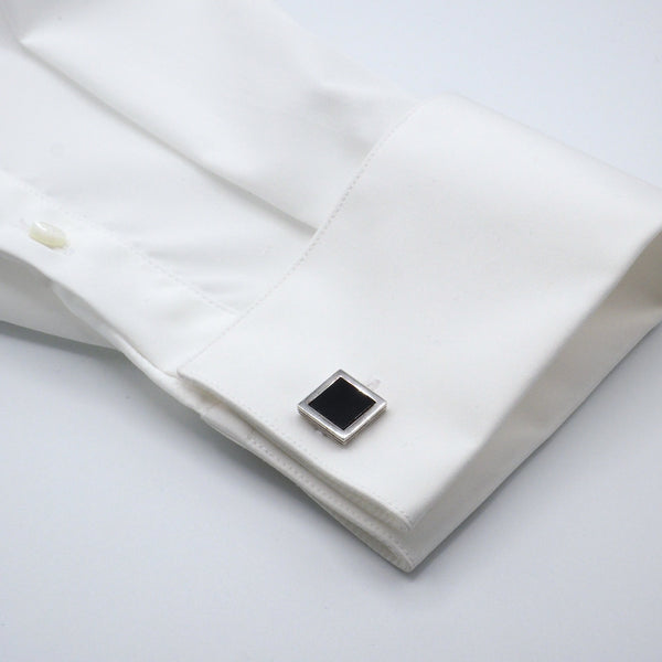 Black square cufflinks